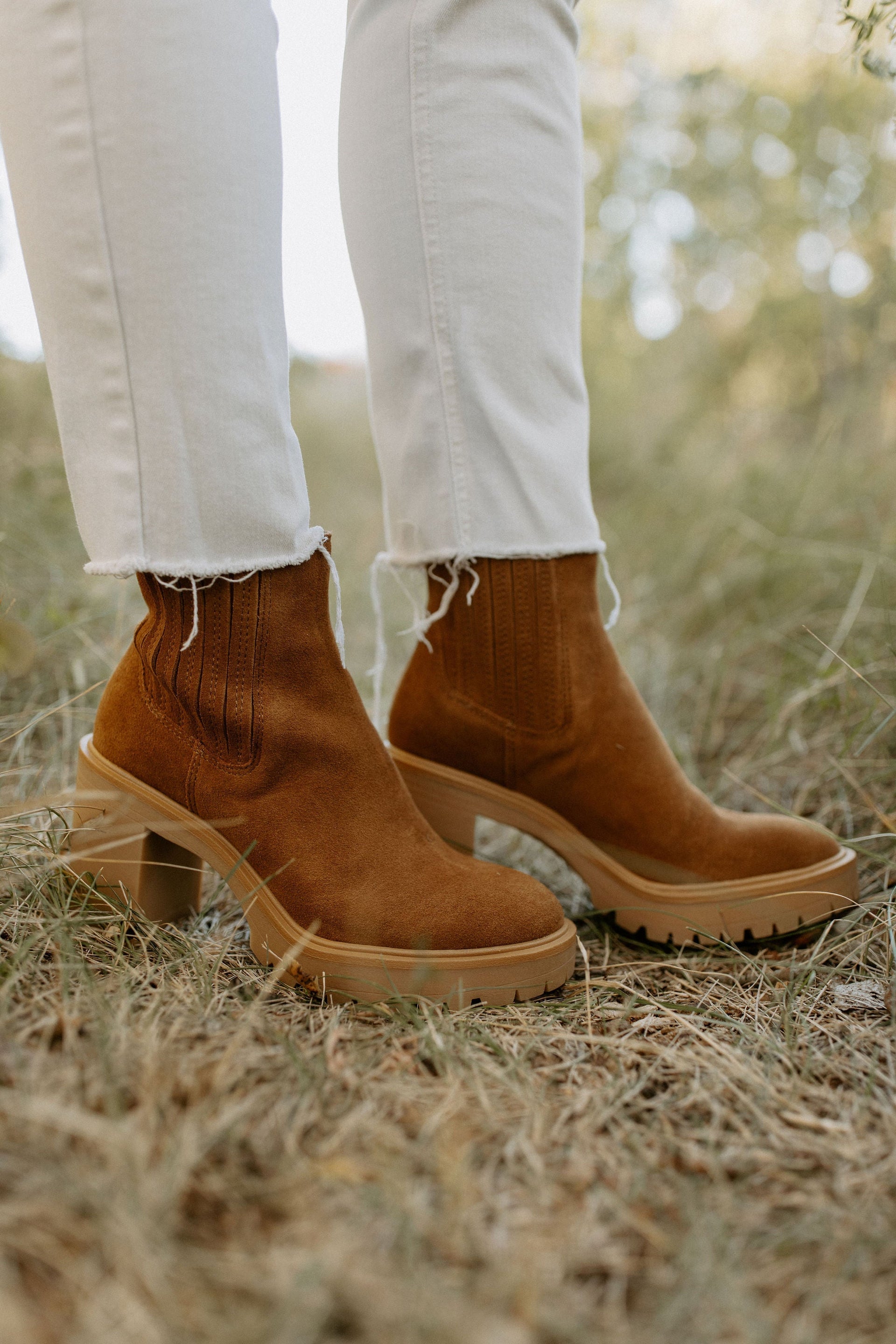 The Caster H20 Booties by Dolce Vita Camel Suede – SHOP THE SKINNY
