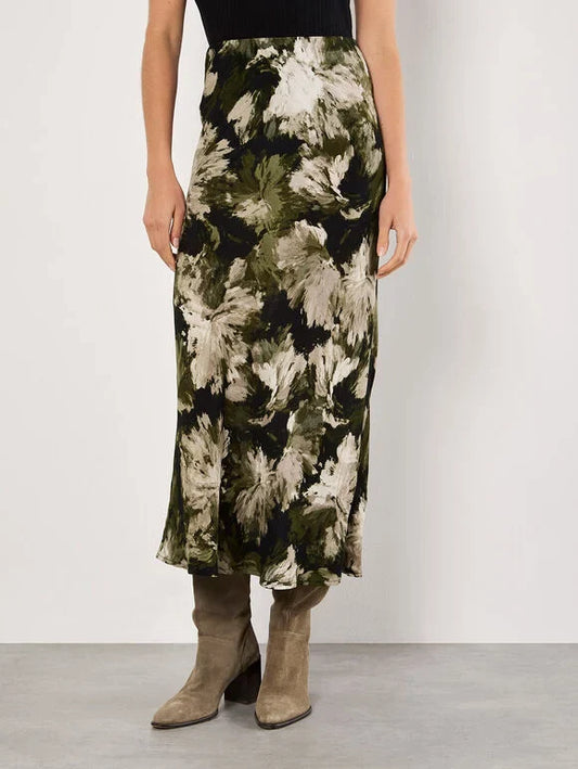 The Painterly Floral Slip Skirt