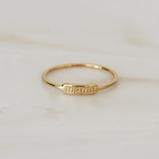 The Mama Bar Ring - Gold