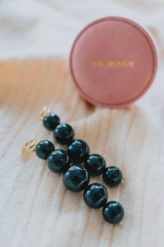The Bardot Drop Earring - Onyx