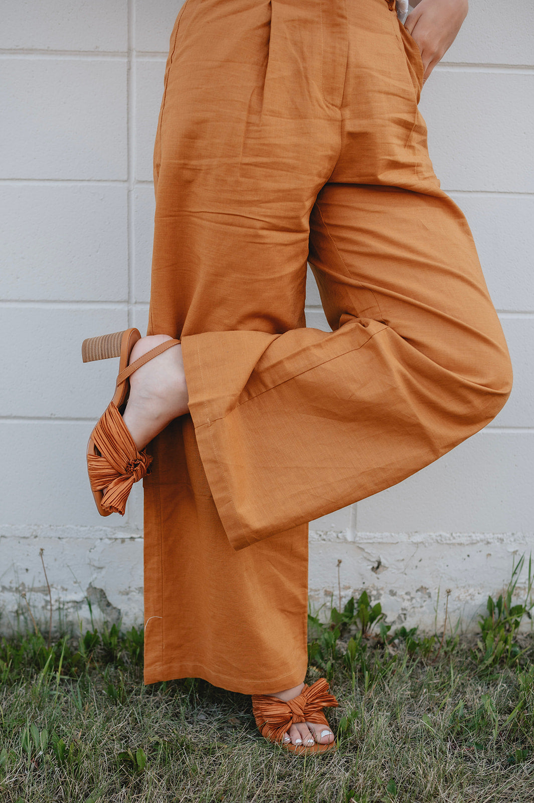 Orange Linen Pants -  Canada