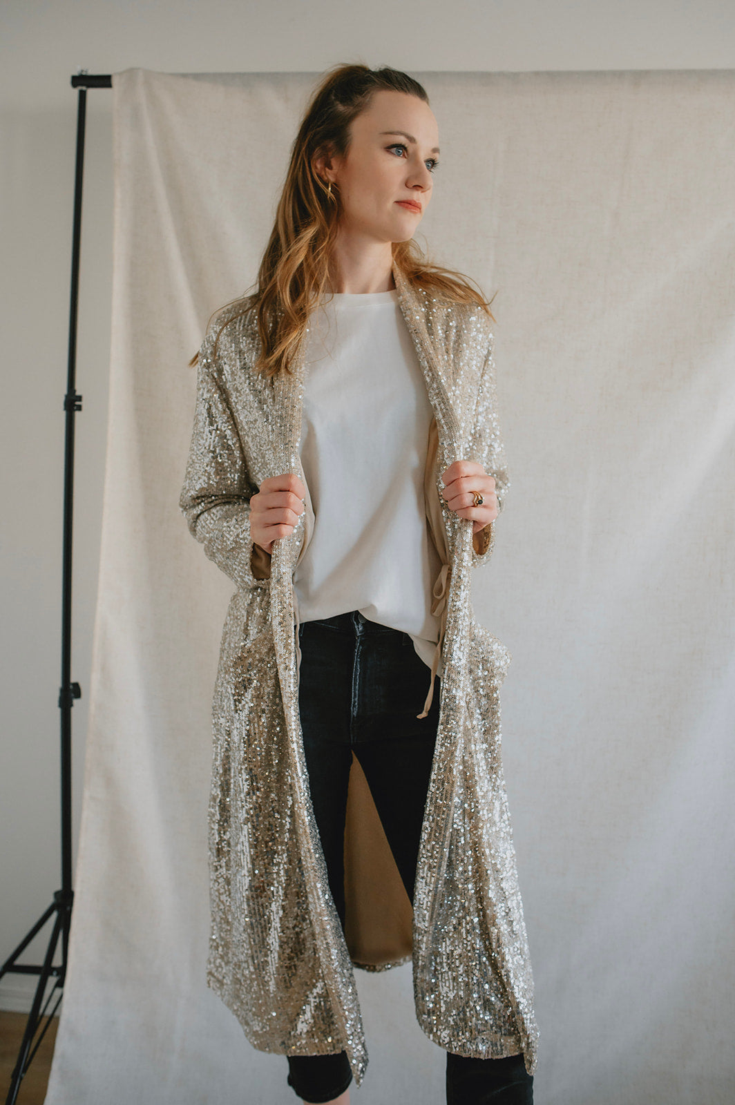 The Show Stopper Sequin Duster - Silver – THE SKINNY