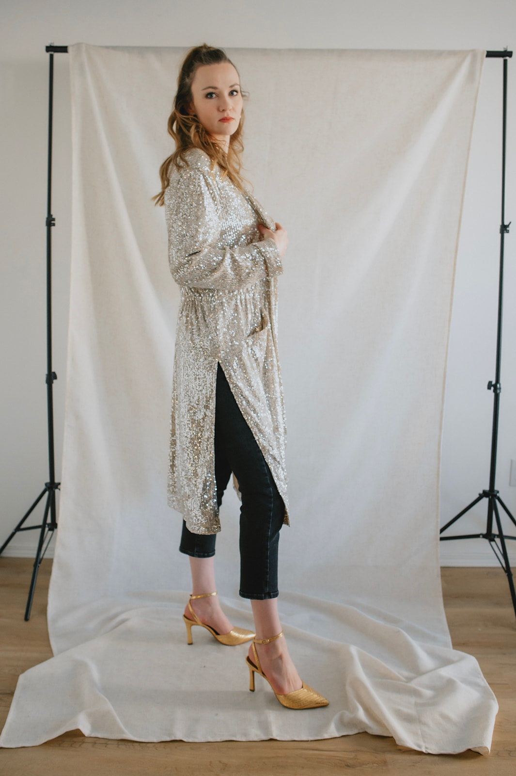 The Show Stopper Sequin Duster - Silver – THE SKINNY