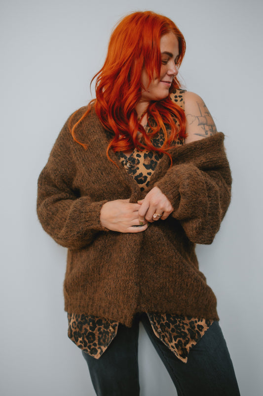 The Marlowe Cardigan - Espresso