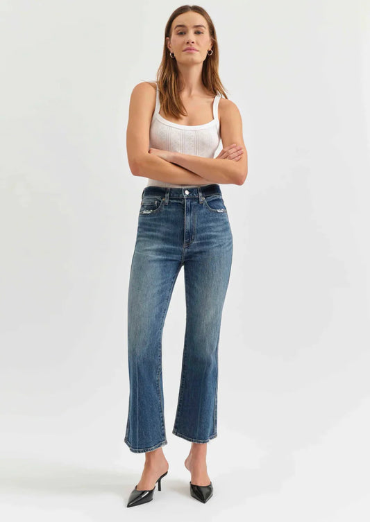 The Soho High Rise Ankle Flare Denim by Daze Denim - Rush Hour