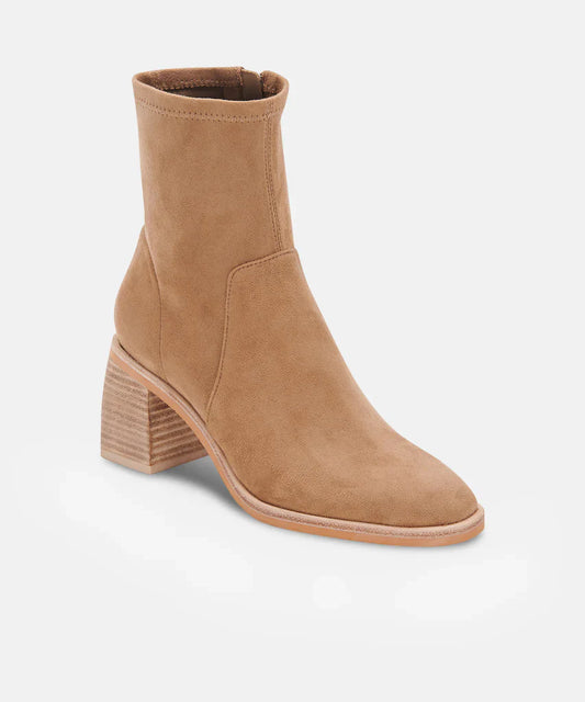 The Indiga Booties by Dolce Vita - Truffle Suede
