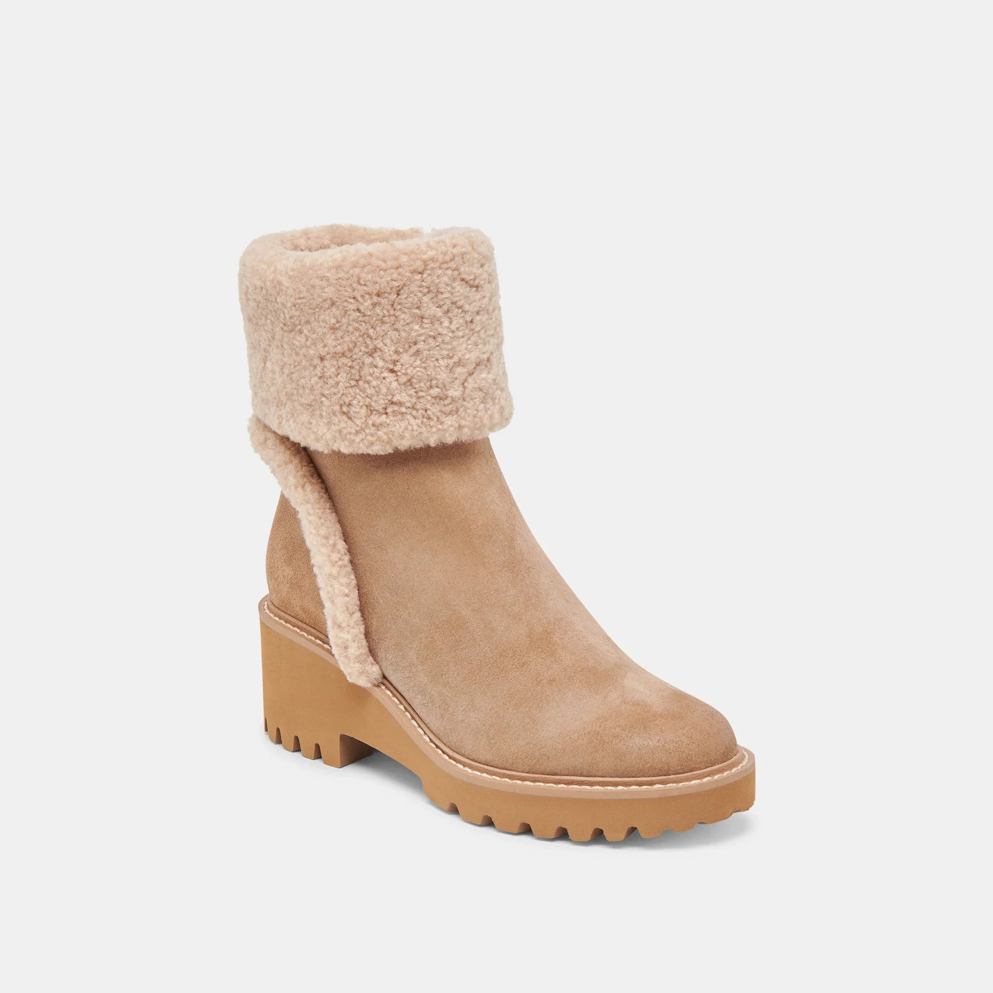 Dolce vita suede wedge booties clearance