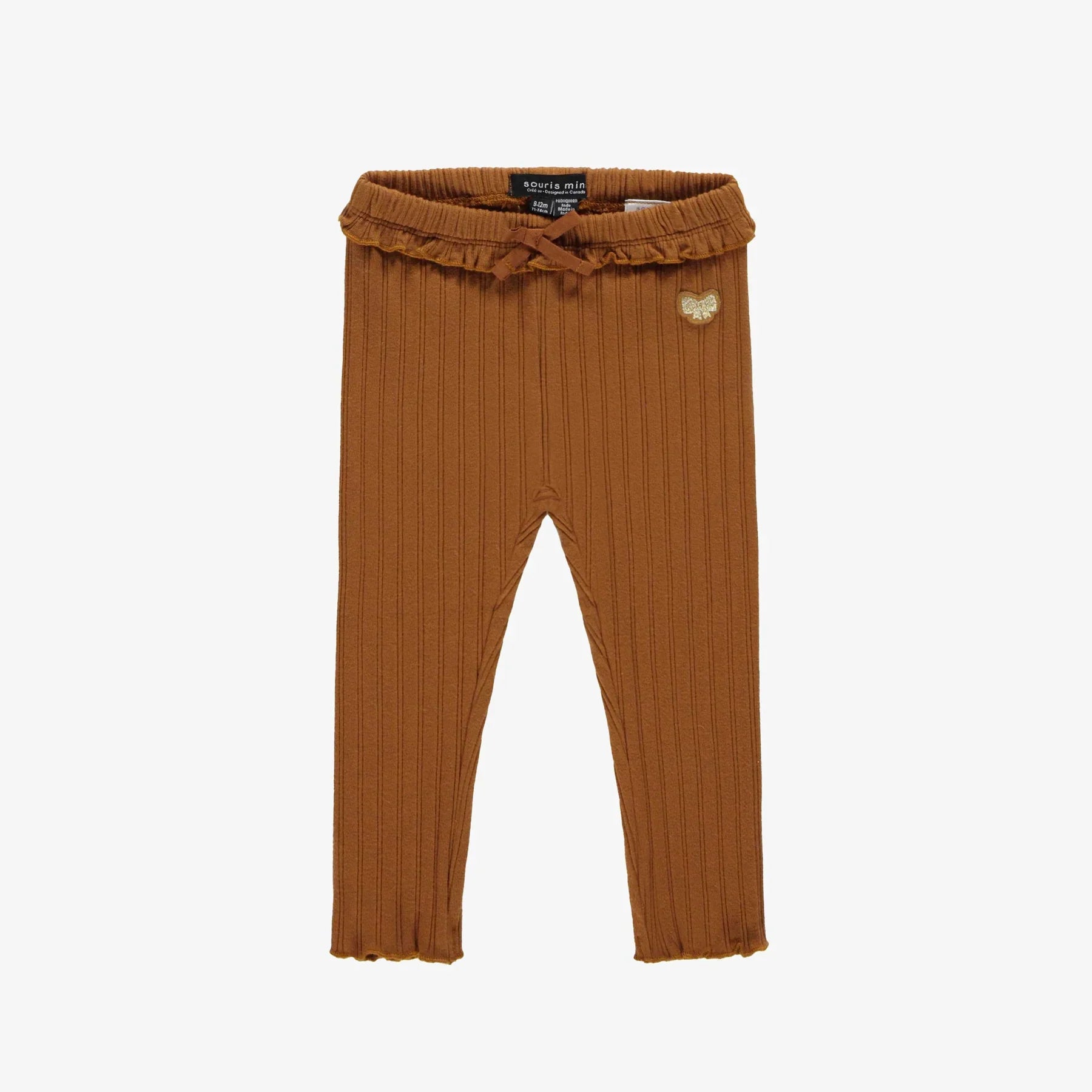 The Anni Ribbed Knit Leggings Brown BABY 18 24 months Brown