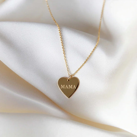 The Mama Heart Necklace - Gold or Silver