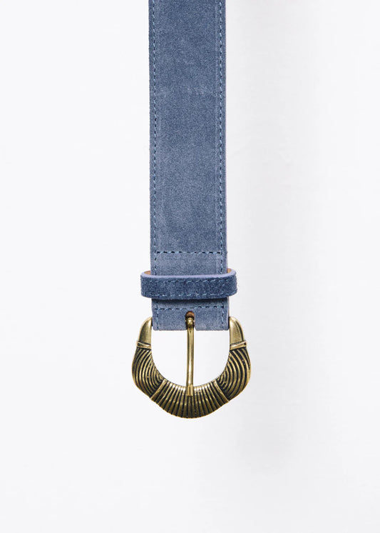 The Catline Suede Belt by FRNCH - Bleu Marine