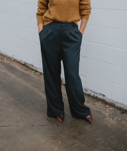 The Troubleshooter Pleated Trousers - Midnight