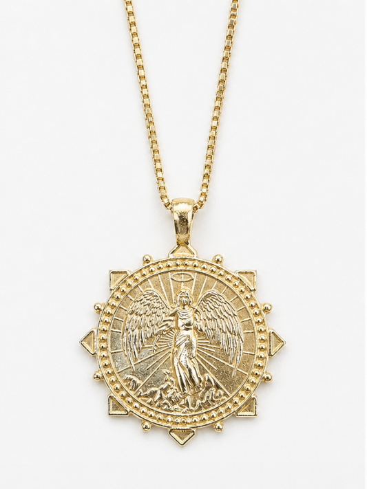 The Angel Baby Pendant Necklace - Gold