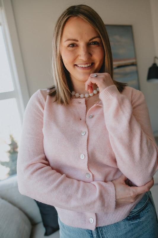 The Rue Cardigan - Light Pink