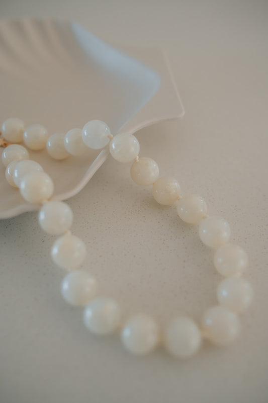 The Suri Beaded Necklace - Ivory