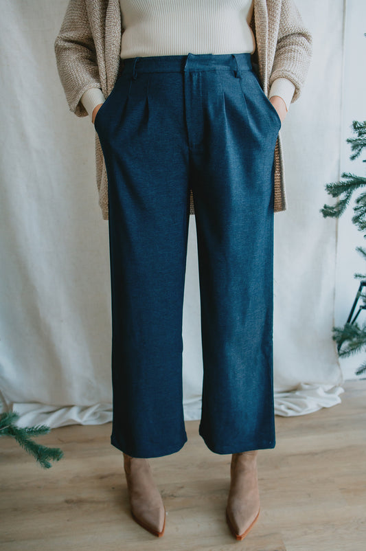 The Troubleshooter Pleated Trousers - Midnight