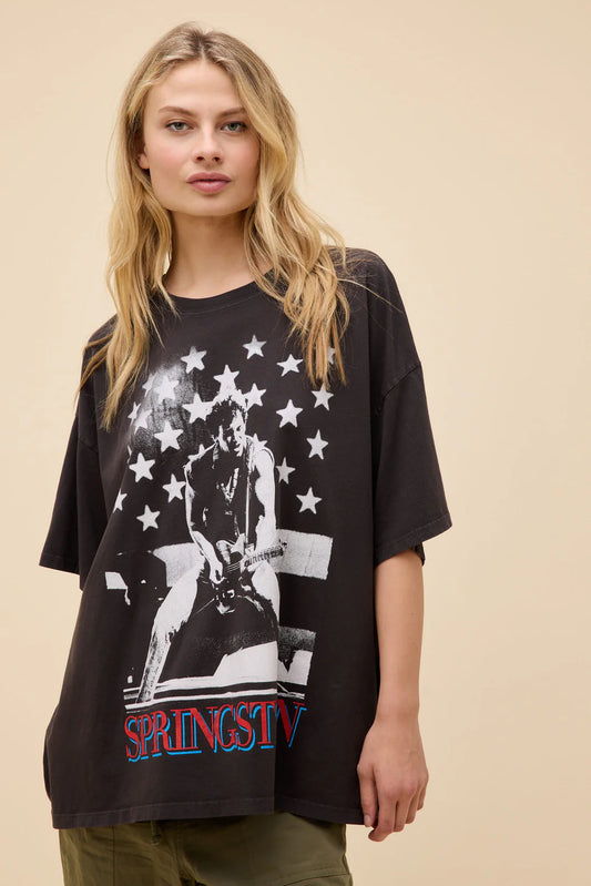 The Bruce Springsteen Photo Tee by Daydreamer - Vintage Black