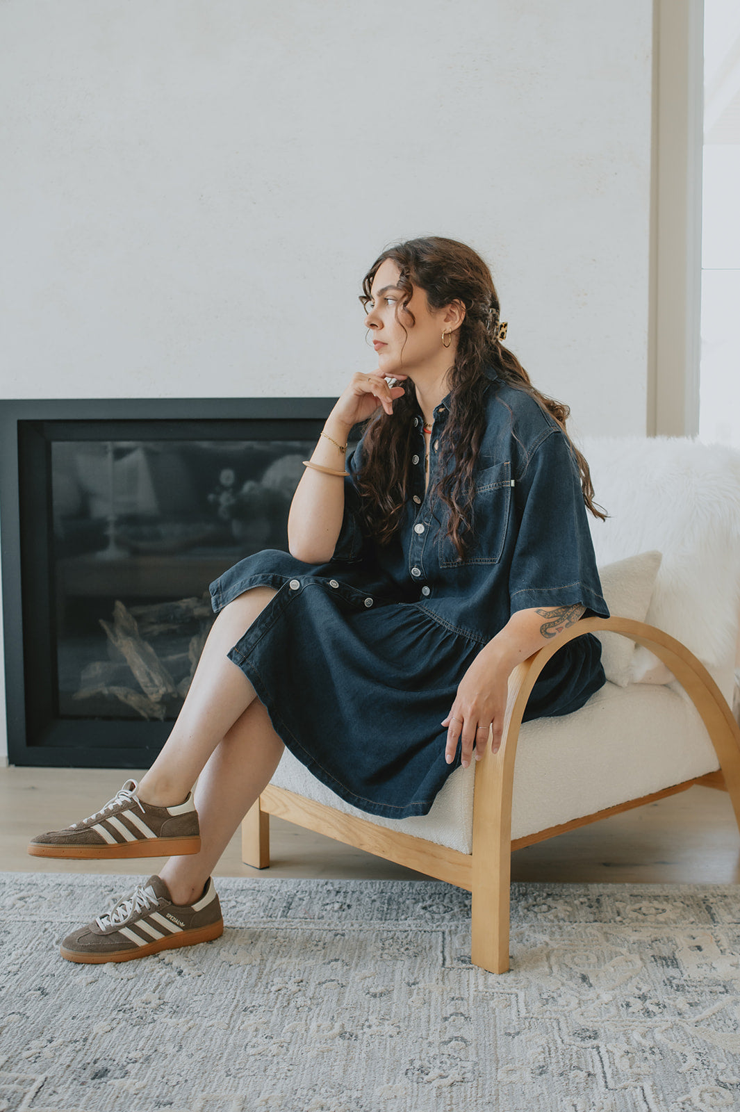 The Aqualia Denim Dress by FRNCH