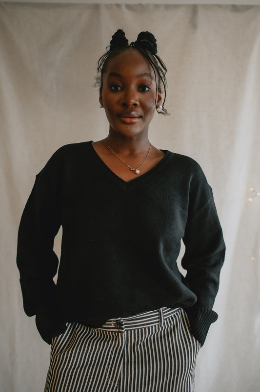 The Charm Knit Sweater - Black