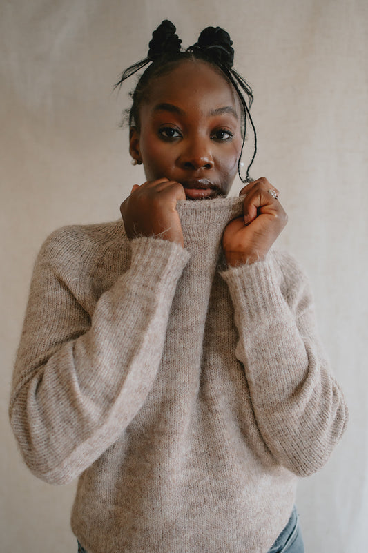 The Cassidy Classic Sweater - Almond