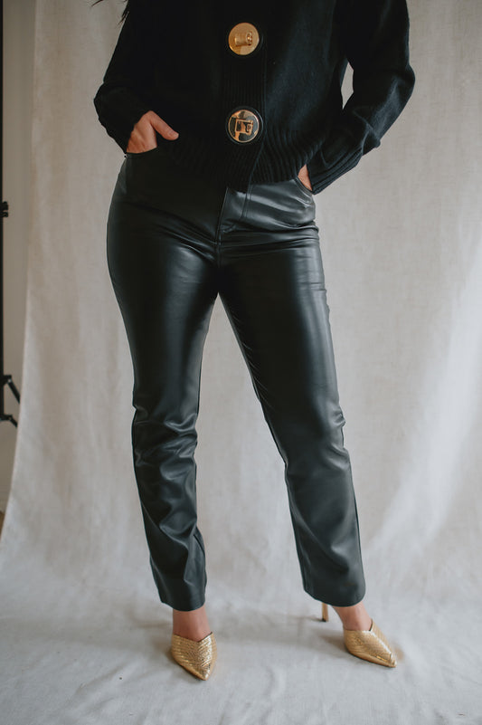 The Pleather Pant by Steve Madden - Black