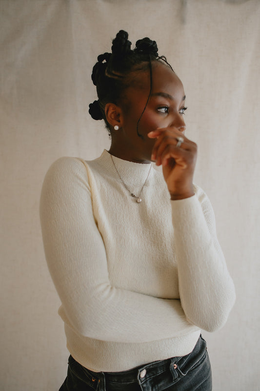 The Bec Contour Longsleeve Top - Cream