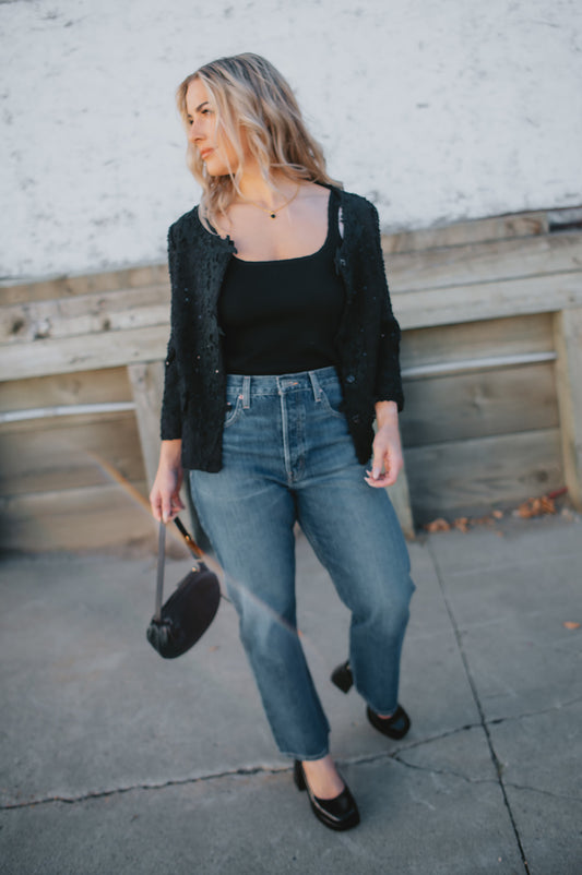 The Josie Mid Rise Crop Denim by ÉTICA - Frozen Wave