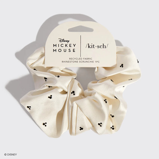 The Mickey & Minnie Recycled Fabric Scrunchie - Cream