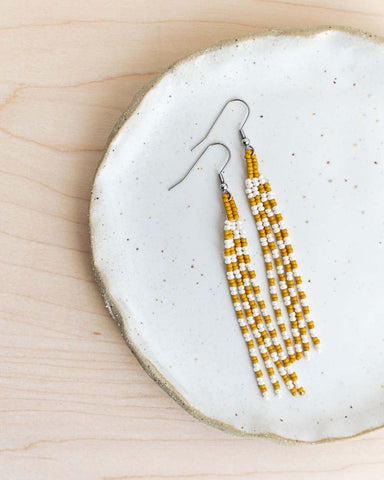 The Beaded Fringe Earrings - Cuadrado