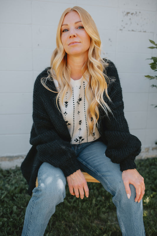 The Marlowe Cardigan - Raven