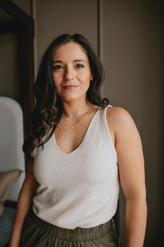 The Noa Knit Tank - Cream