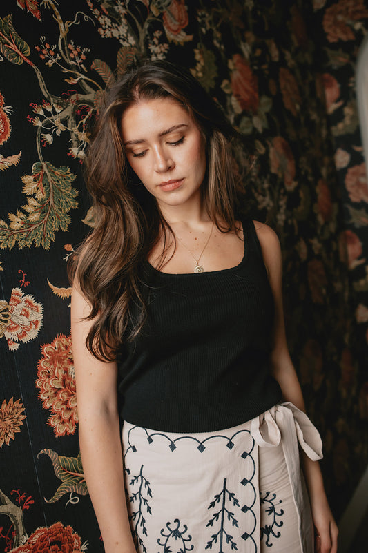 The Noir Knit Tank - Black