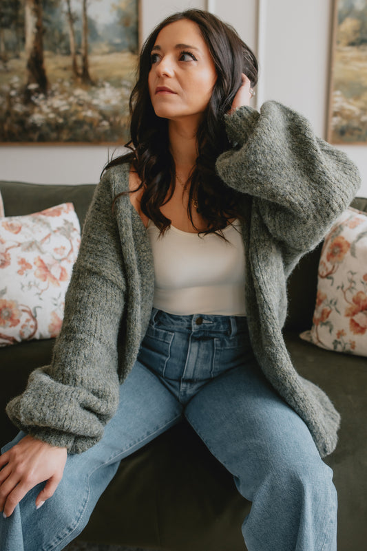 The Marlowe Cardigan - Fern