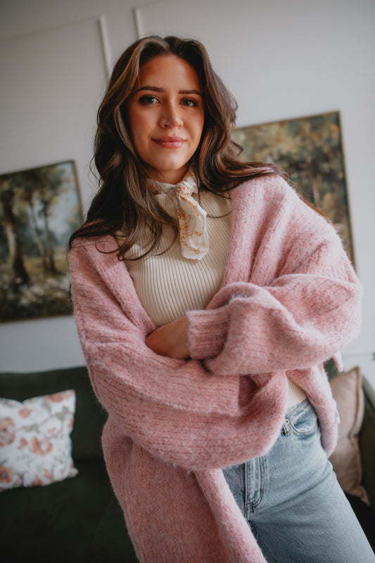 The Marlowe Cardigan - Sweetheart Pink