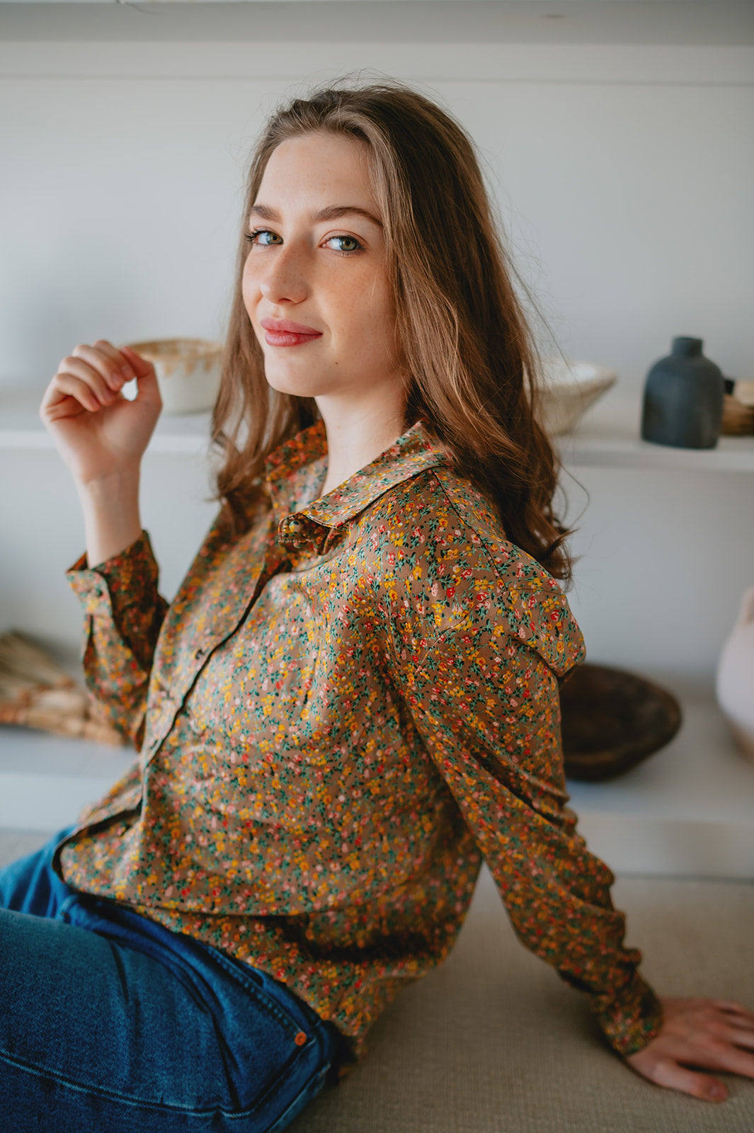 The Antoinette Floral Blouse – THE SKINNY