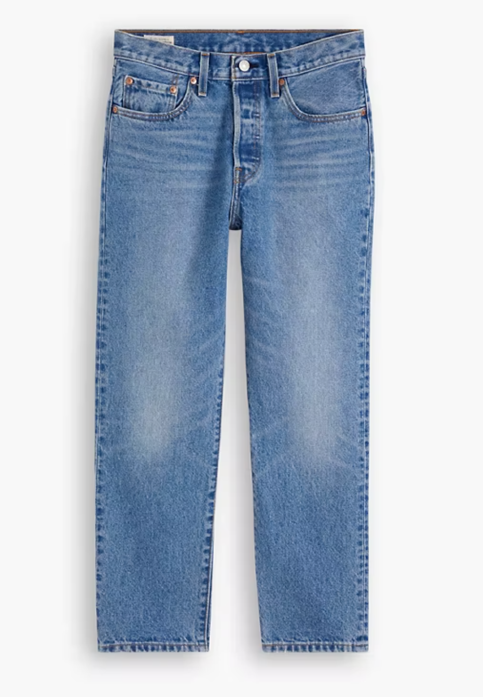 The 501 Original Crop Jeans by Levi's - Medium Indigo