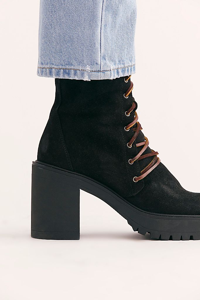 The Dylan Lace-Up Boots by Free People - Black – THE SKINNY